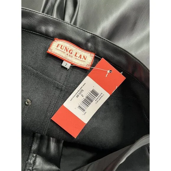 Fung Lan & Co Opening Ceremony Faux Leather Pants in Black